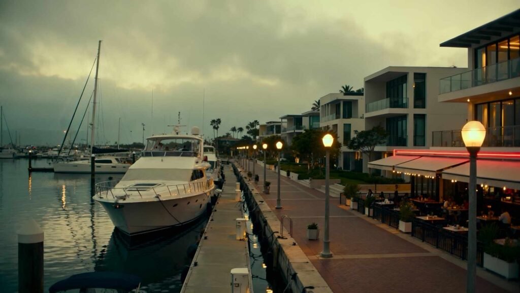 Luxury marina waterfront in Singapore featuring yachts, modern residences, and coastal lifestyle