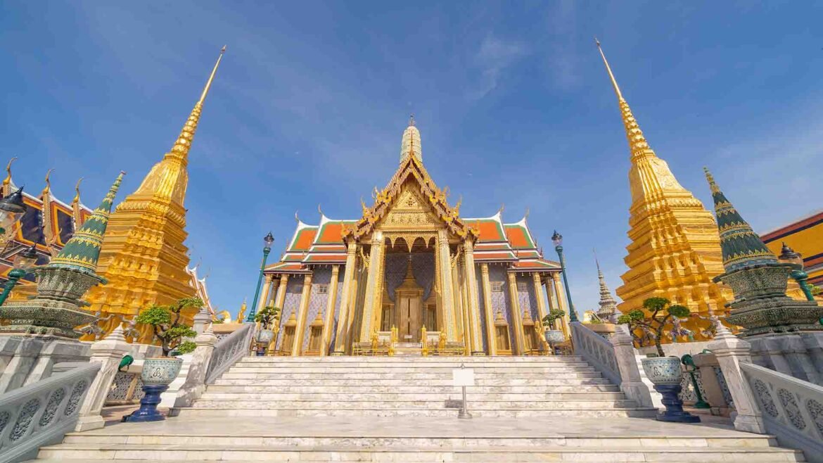 Royal golden pagoda at Wat Phra Kaew in Bangkok