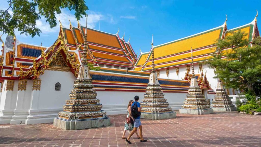 Wat Pho temple complex in Bangkok, Thailand, known for the Reclining Buddha