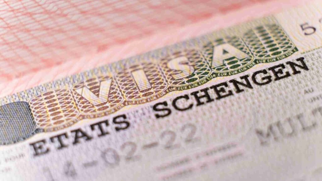 Schengen visa and European visitor visa concept showing travel documents for Europe