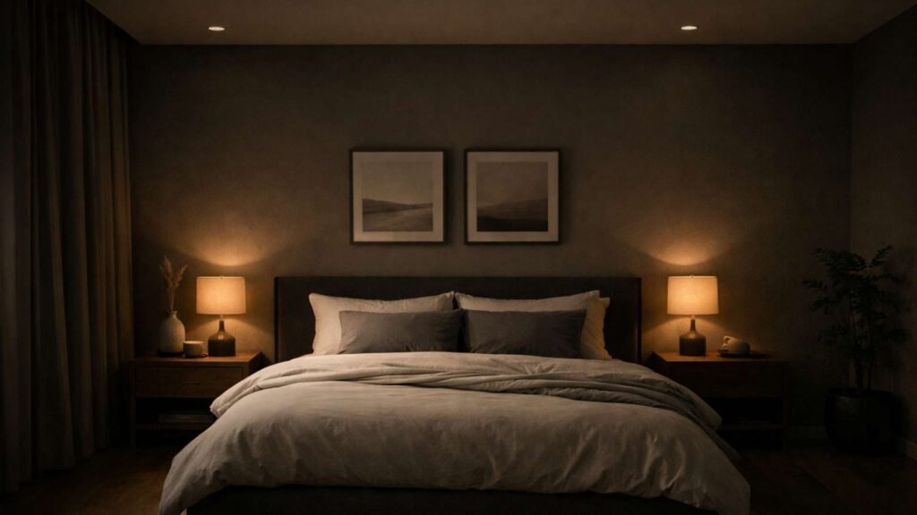 night routine for deep sleep ideal bedroom environment dark calm