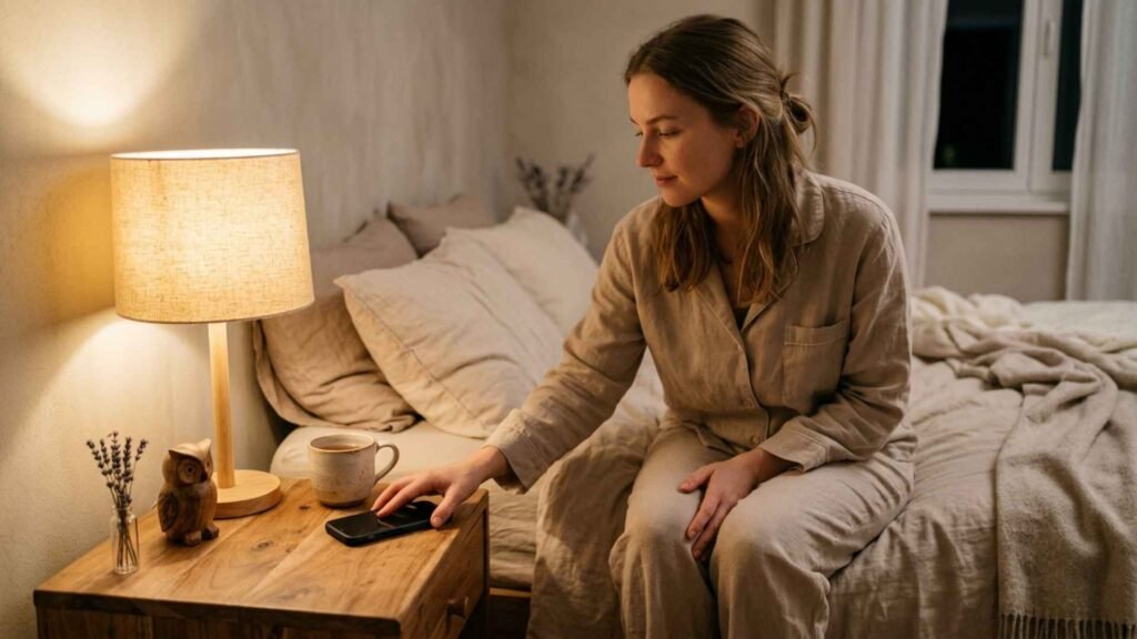 night routine for deep sleep turning off phone before bed