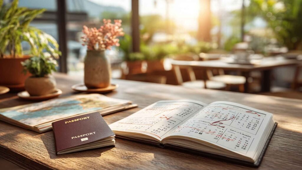 Schengen 90/180 rule explained with passport and marked travel calendar dates