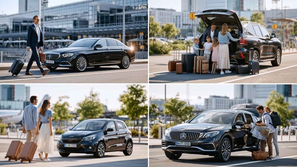 Frankfurt Airport Car Rental vehicle options for business travelers, families, couples, and road trip travelers at Frankfurt Airport