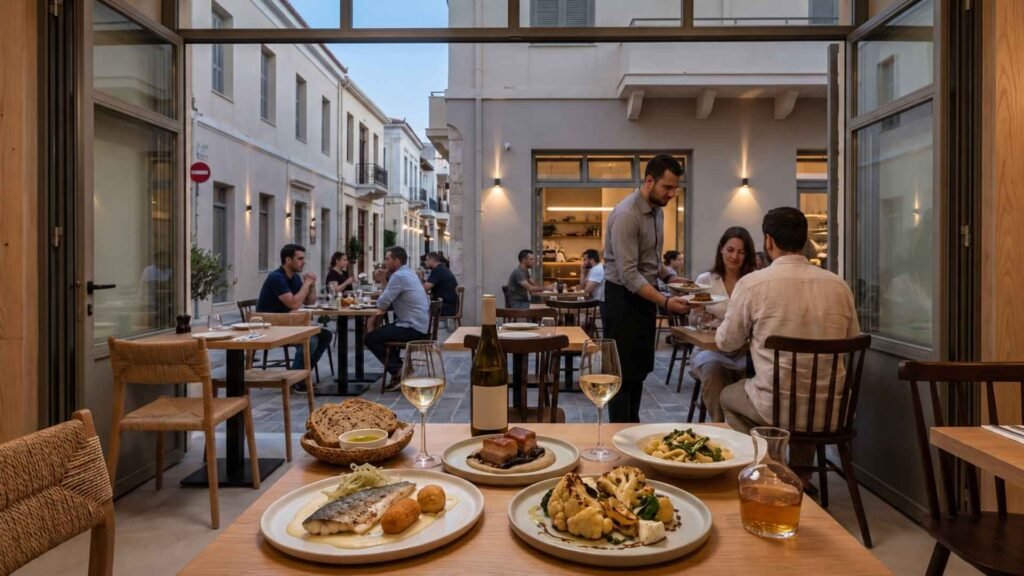 Best Restaurants in Crete featuring Apiri-inspired contemporary Greek sharing plates in central Heraklion