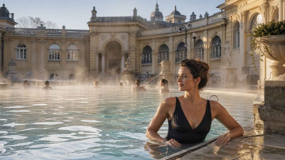 Best thermal baths in Budapest with a steaming outdoor thermal pool and historic spa architecture