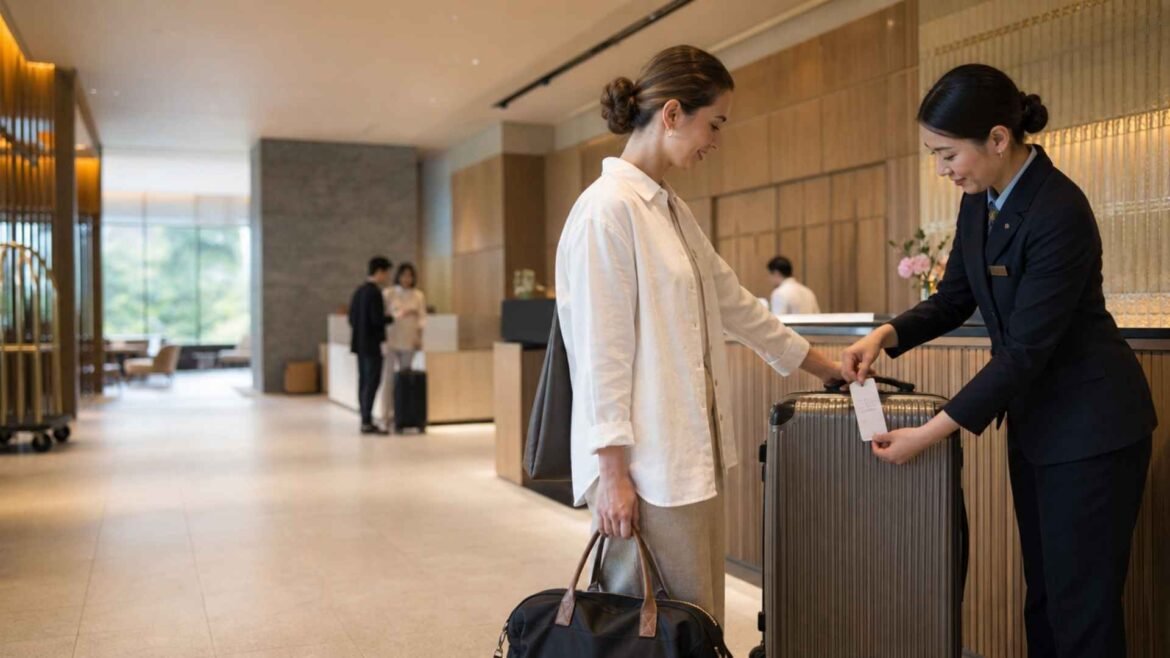 Luggage Forwarding in Japan at a Japanese hotel reception