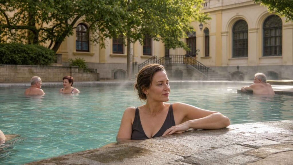 Lukács Thermal Bath experience with a quiet outdoor thermal pool and relaxed local atmosphere in Budapest