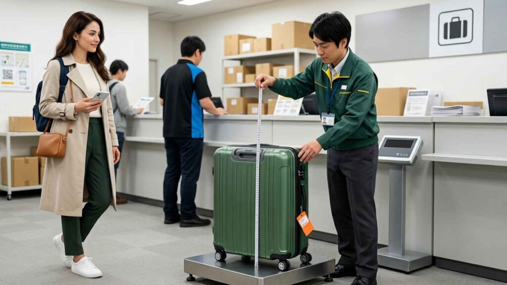 Luggage Forwarding in Japan with a suitcase size and weight check